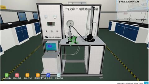 二氧化碳PVT曲線測定虛擬仿真系統